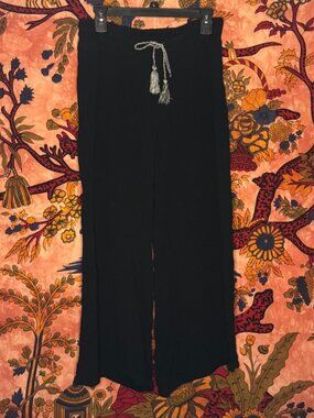 Black Flowy No Boundaries Pants